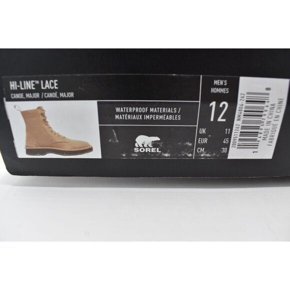 Sorel Mens Size 12 Hi-Line Lace Canoe Major Waterproof Suede Lace Up Boots Shoes
